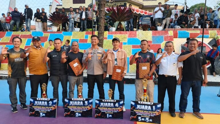 Open Turnamen Bola Voli Putra Kapolres Cianjur Cup I 2026 Berakhir Meriah, Pajar Putra Cianjur Sabet Juara