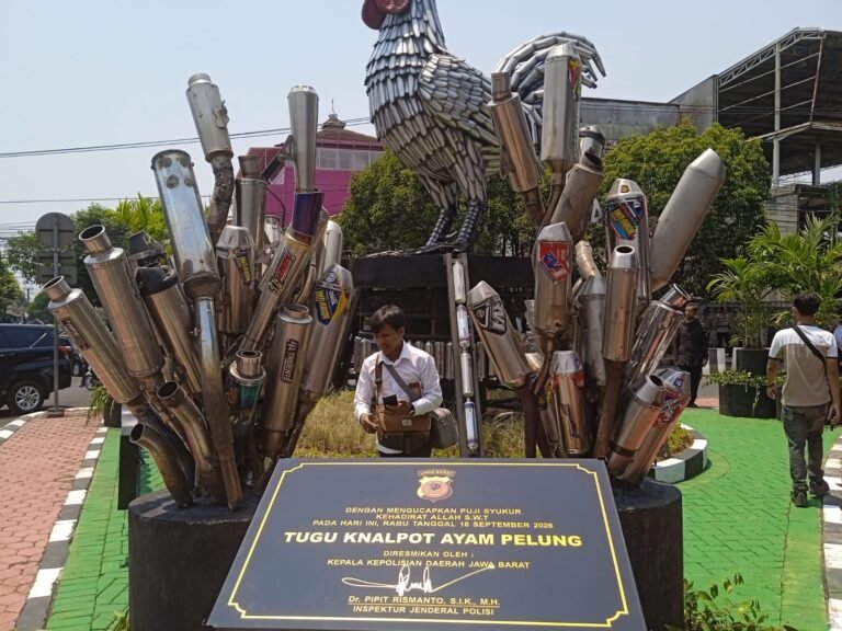 Monumen Knalpot Brong usai diresmikan Kapolda Jabar. (ist)